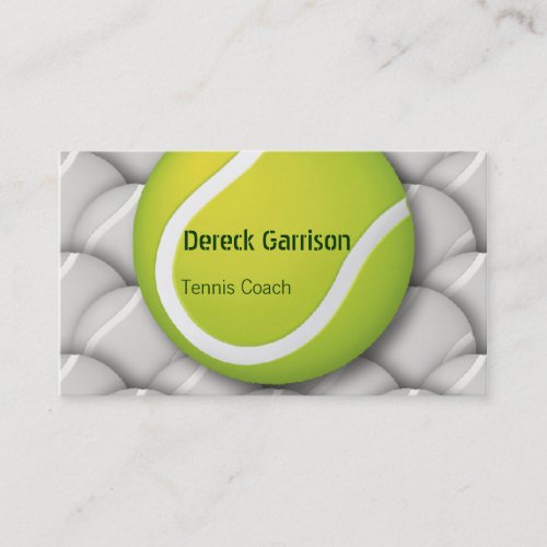Tennis Coach Business Card