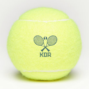 Tenis Rackets Illustration Monogram  Tennis Balls