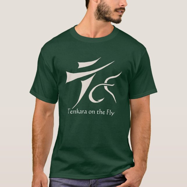 Tenkara on the Fly dark t-shirt (Front)