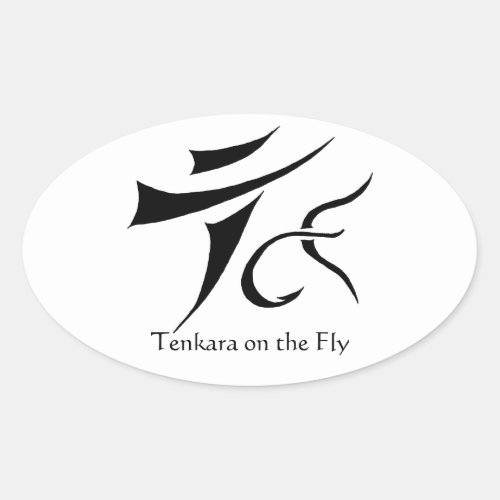 Tenkara on the Fly Oval Sticker