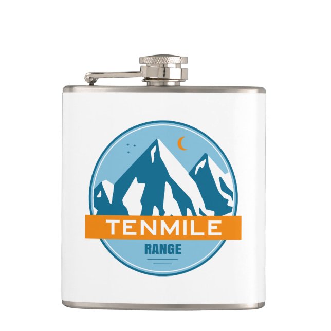 Tenmile Range Colorado Flask (Front)