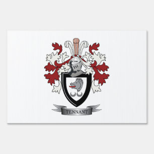 Tennant Family Crest Coat of Arms Sign