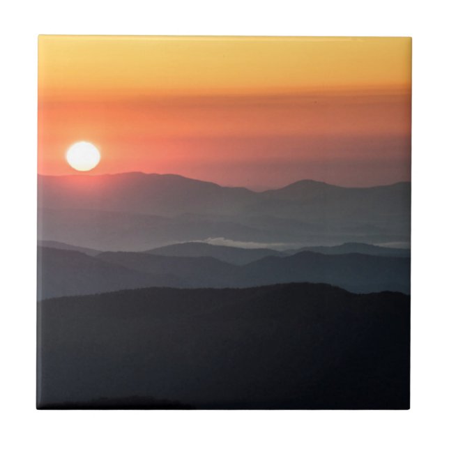 Tennant Mt, Graveyard Fields area, sunrise Ceramic Tile (Front)