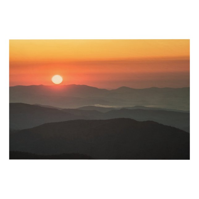 Tennant Mt, Graveyard Fields area, sunrise Wood Wall Art (Front)