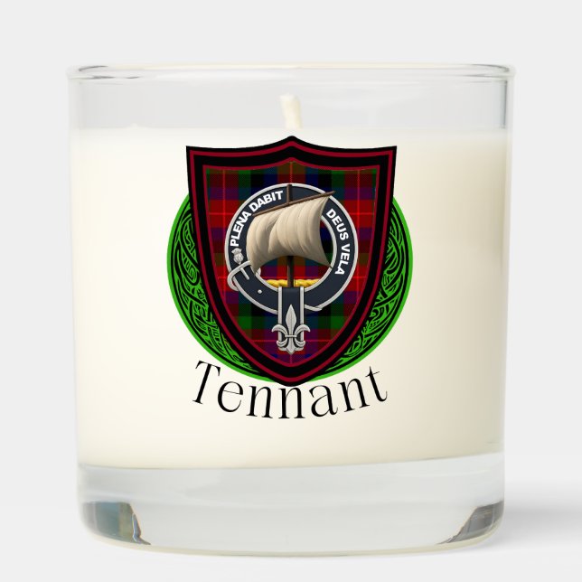 Tennant Scottish Clan Tartan and Crest Scented Candle (Right)