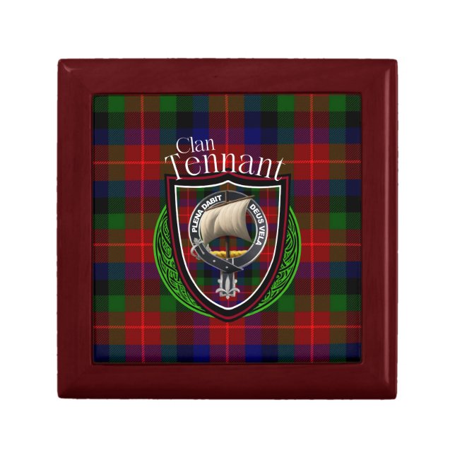 Tennant Scottish Clan Tartan & Crest Gift Box (Front)
