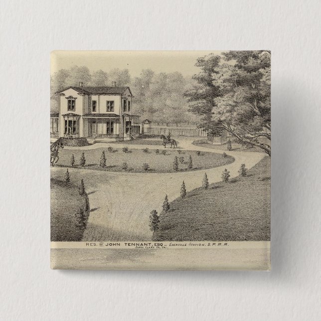 Tennant, Weldon residences Button (Front)