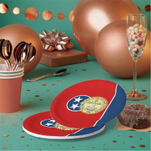 Tennessean Flag & Seal, Tennessee Paper Plates