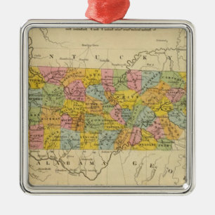 Tennessee 3 metal ornament