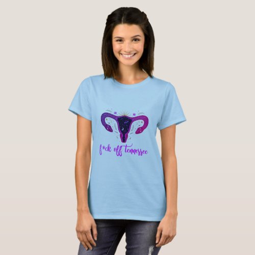 Tennessee Abortion Ban Celestial Uterus Protest  T_Shirt
