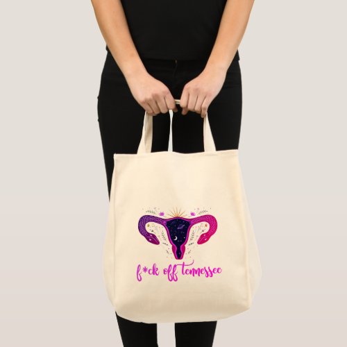 Tennessee Abortion Ban Celestial Uterus Protest  Tote Bag