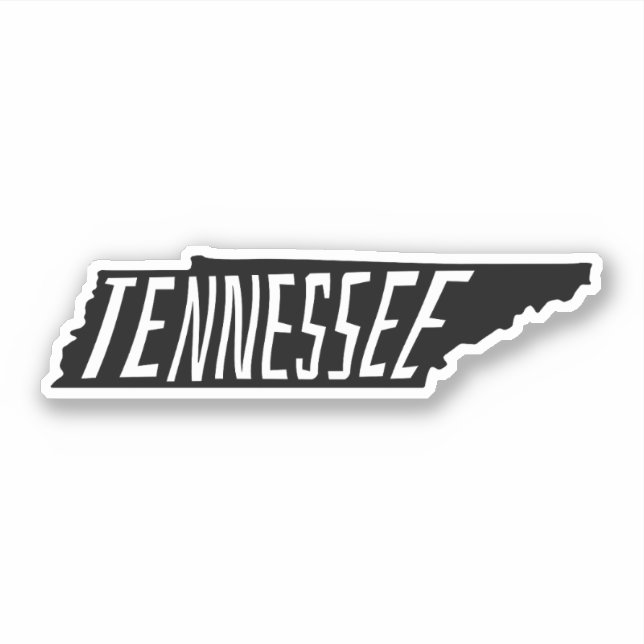 Tennessee, American State Outline - Travel Sticker (Front)