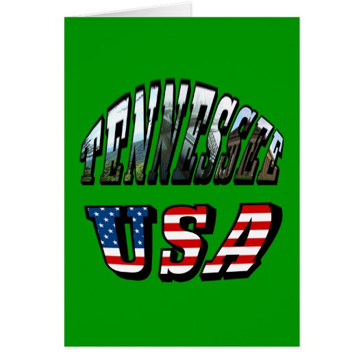 Tennessee and USA Picture Text Cards (Front)
