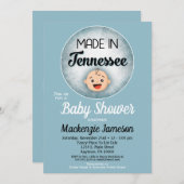 Tennessee Baby Shower Funny Blue Boys Invitation (Front/Back)
