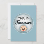 Tennessee Baby Shower Funny Blue Boys Invitation (Back)