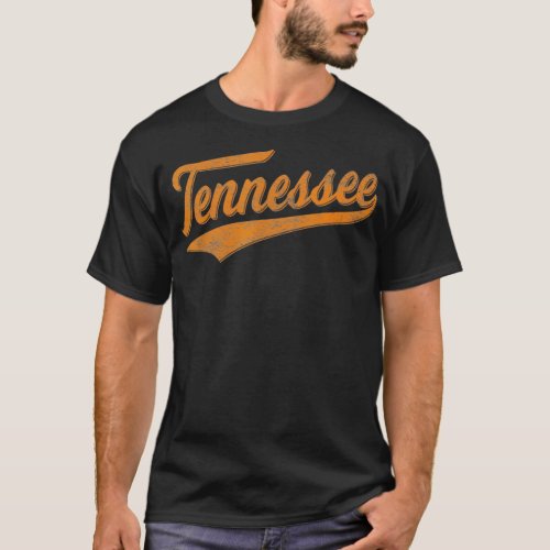 TENNESSEE BASEBALL SPORTS SCRIPT CURSIVE FLAG SWOO T_Shirt