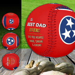 Tennessee Best Dad, patriotic USA, Tennessee Flag Baseball