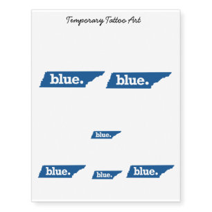 TENNESSEE BLUE STATE TEMPORARY TATTOOS