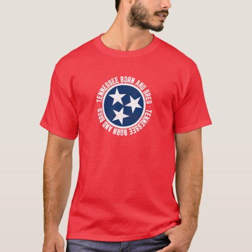 Tennessee Born and Bred T_Shirt Flag Native Shirt