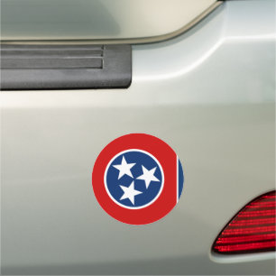 Tennessee Bumper Sticker & Tennessee Flag / USA Car Magnet