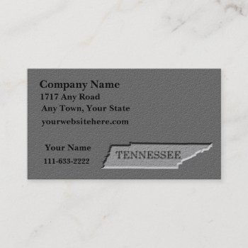 Tennessee Business Card  Carved Stone Look by dbvisualarts at Zazzle