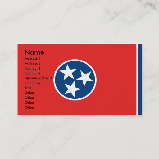 Customizable TENNESSEE Business Cards