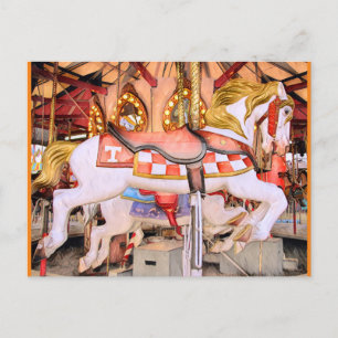 Tennessee Carousel Horse Oil Painting Postcard