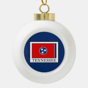 Tennessee Ceramic Ball Christmas Ornament