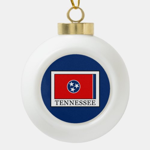 Tennessee Ceramic Ball Christmas Ornament