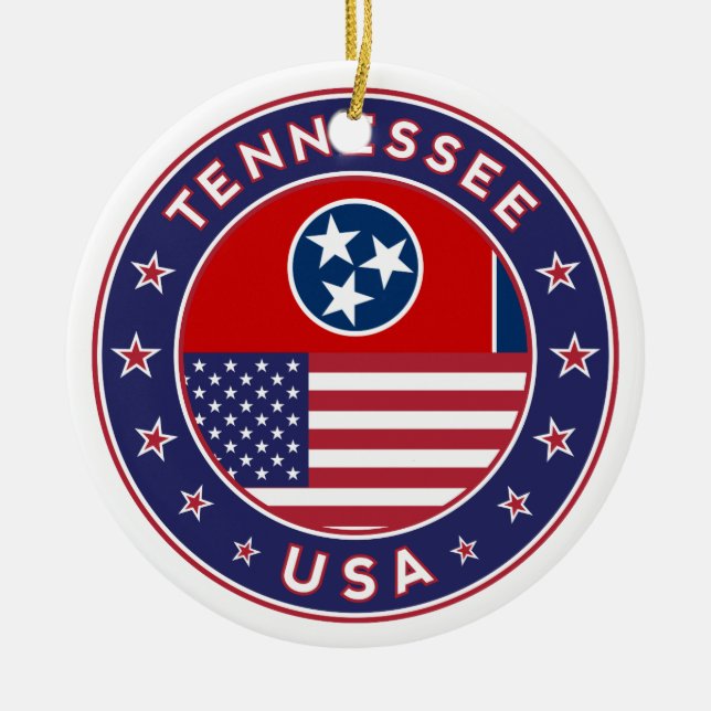 Tennessee Ceramic Ornament (Front)