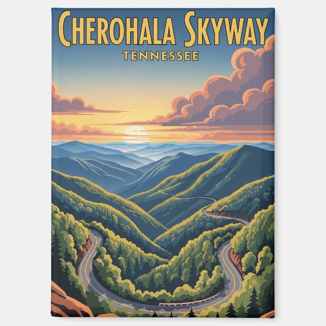 Tennessee Cherohala Skyway Souvenir Magnet (Front)