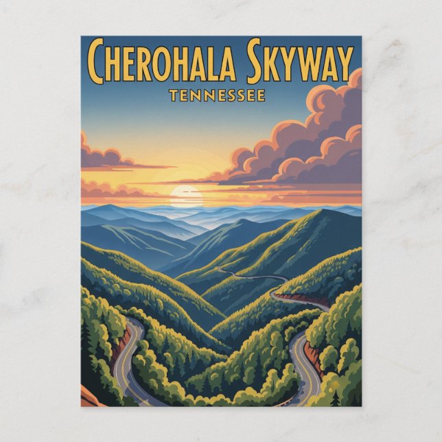 Tennessee Cherohala Skyway Souvenir Postcard (Front)