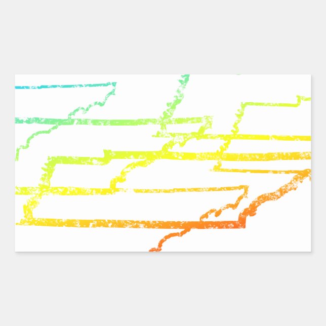 tennessee chill blur rectangular sticker (Front)