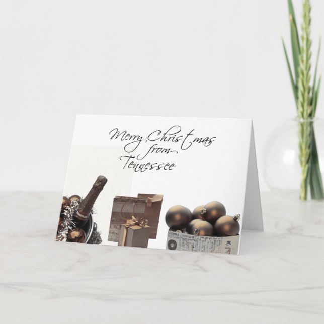 Tennessee  Christmas Card, state specific Holiday Card (Front)
