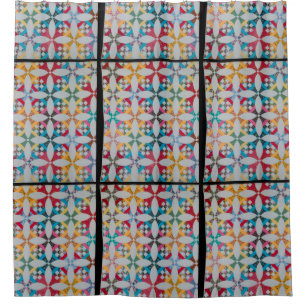 Tennessee circles quilt shower curtain