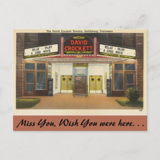 Tennessee, David Crockett Theater, Gatlinburg Postcard