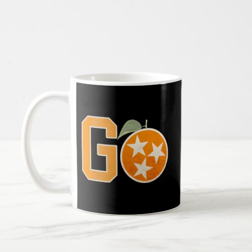 Tennessee Distressed Orange And White Flag Coffee Mug