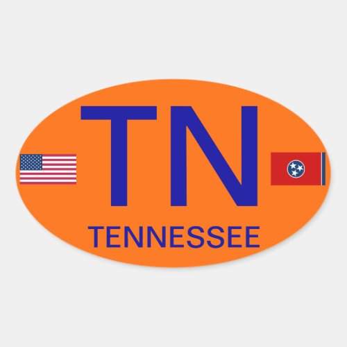 Tennessee European Style Bumper Sticker