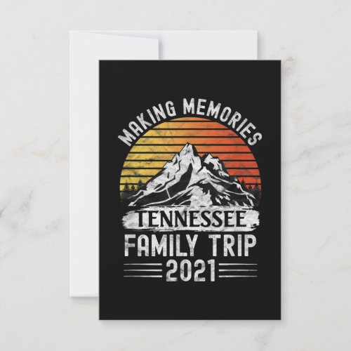 Tennessee Family Vacation 2021 Mountains Camping Invitation