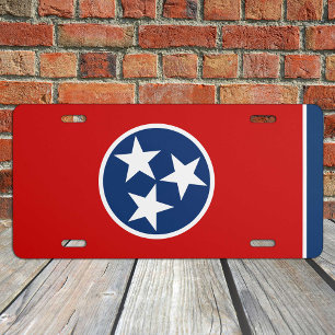 Tennessee Flag & America States, USA travel /Sport License Plate