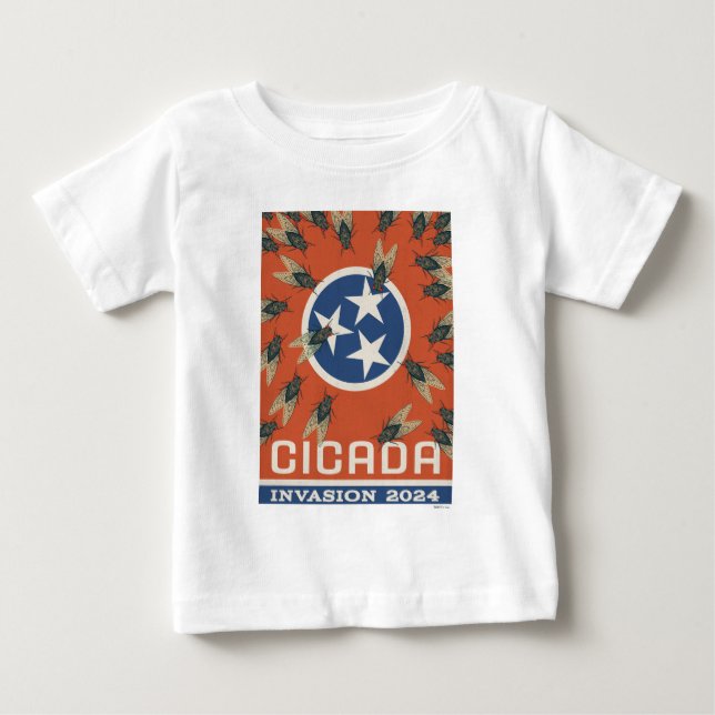 Tennessee Flag Cicada Invasion Baby T-Shirt (Front)