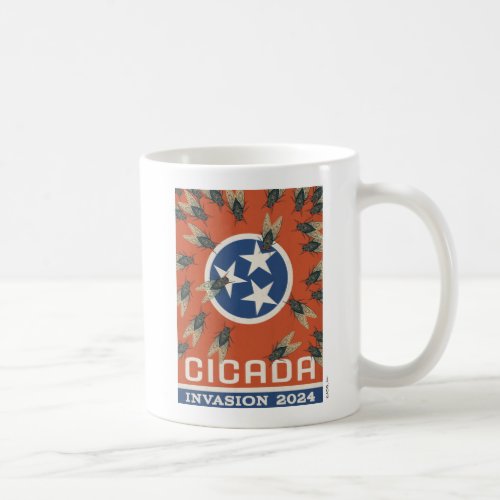 Tennessee Flag Cicada Invasion Coffee Mug