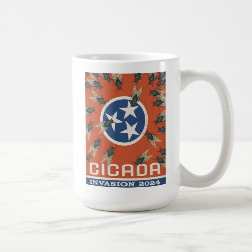 Tennessee Flag Cicada Invasion Coffee Mug