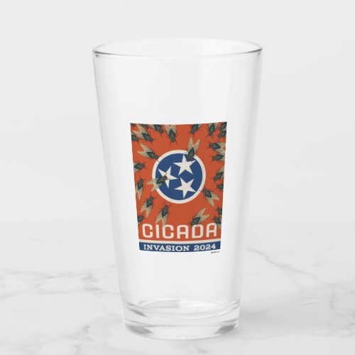 Tennessee Flag Cicada Invasion Glass