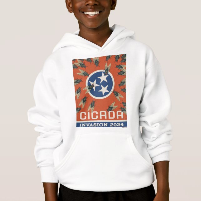 Tennessee Flag Cicada Invasion Hoodie (Front)