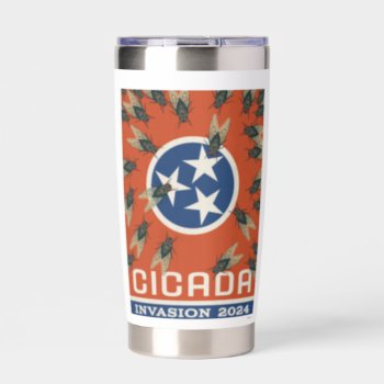 Tennessee Flag Cicada Invasion Insulated Tumbler by AndersonDesignGroup at Zazzle