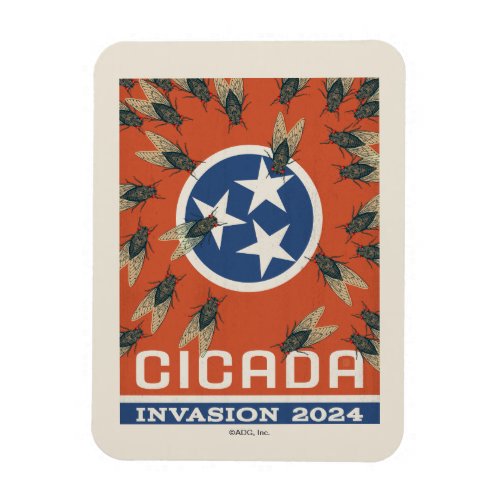 Tennessee Flag Cicada Invasion Magnet