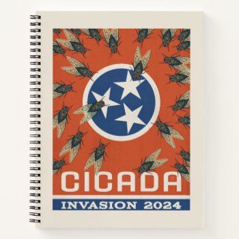 Tennessee Flag Cicada Invasion Notebook by AndersonDesignGroup at Zazzle