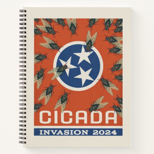 Tennessee Flag Cicada Invasion Notebook