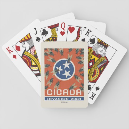 Tennessee Flag Cicada Invasion Playing Cards
